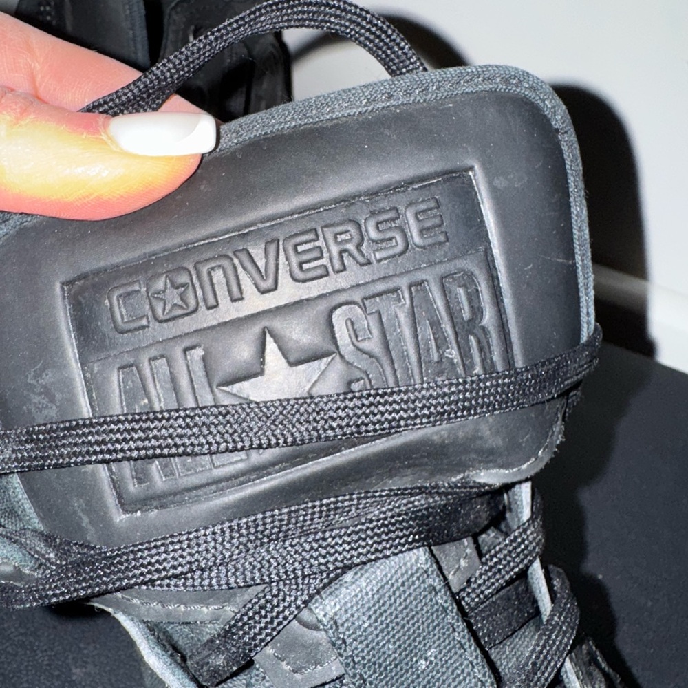 Black high top converse